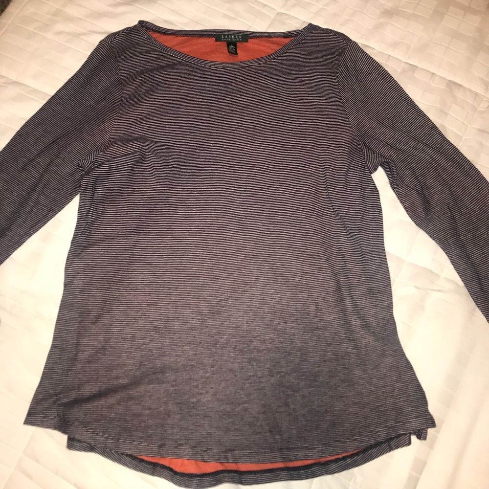 Lauren Ralph Lauren Striped Long Sleeve Tee
